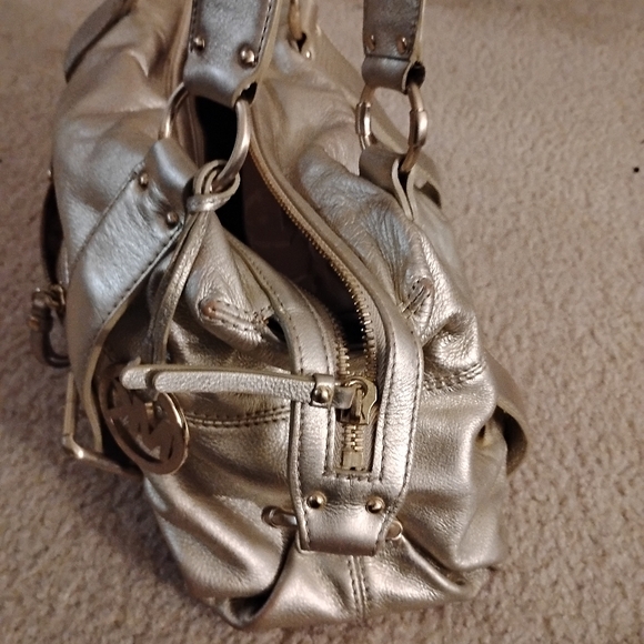 Michael Kors Metallic Leather Handbag - Picture 5 of 10
